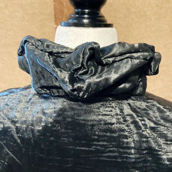 JOSEPH RIBKOFF Tall ruffle collar black jacket ~ Office goth SMALL MEDIUM blazer - Picture 15 of 16